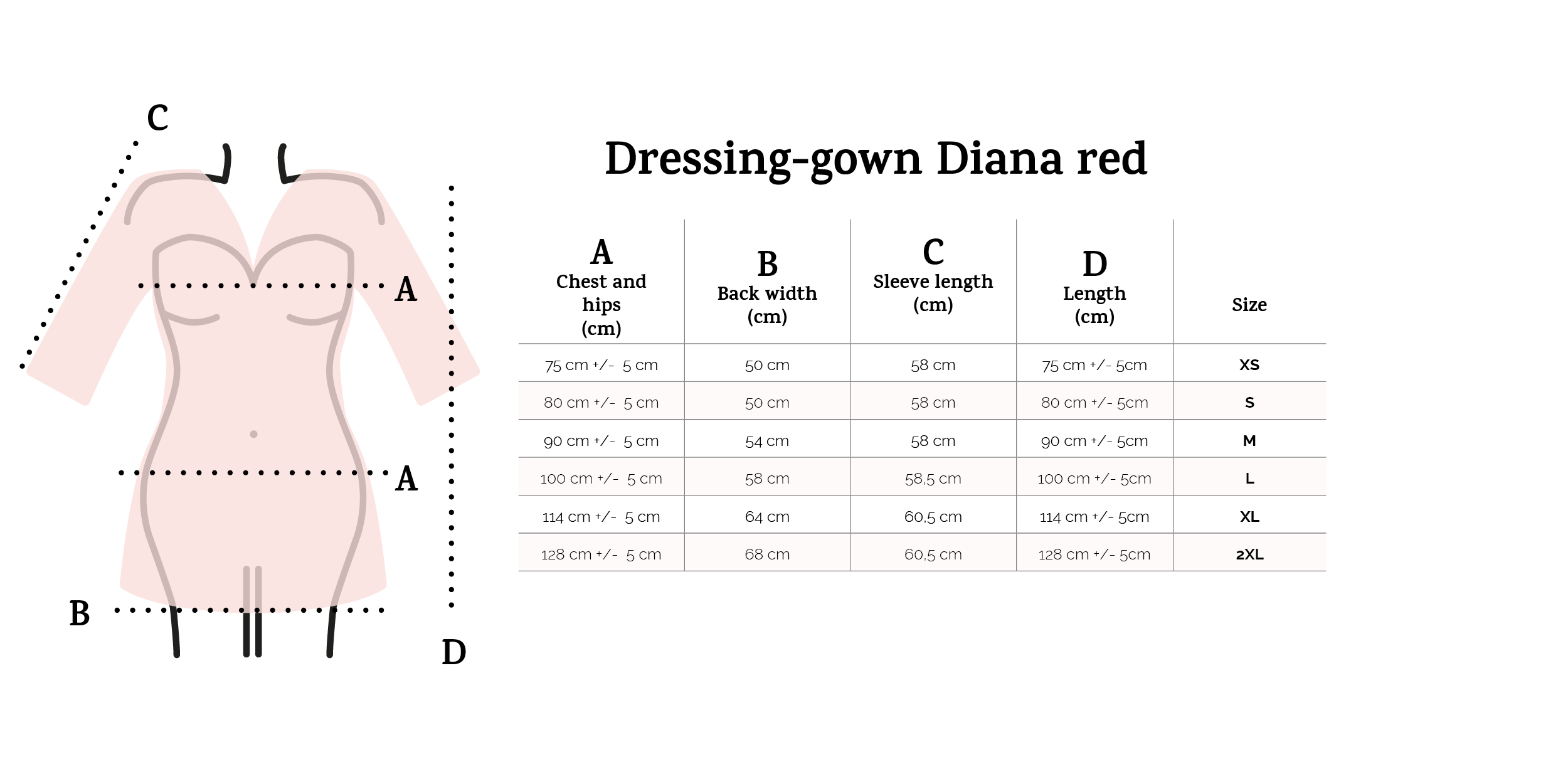 Dressing-gown Diana red